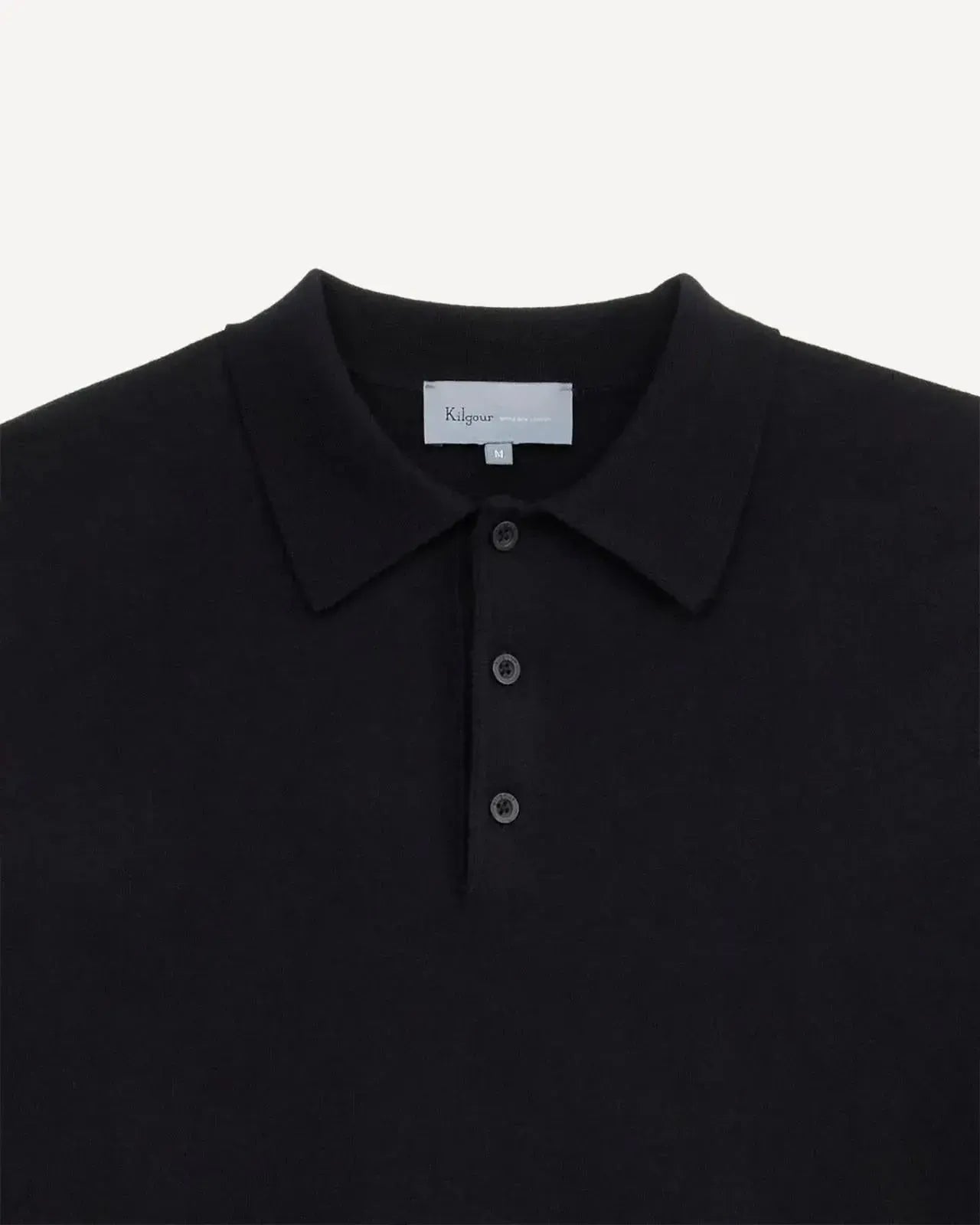 Kilgour Polo Neck Long Sleeve Knit Pullover Jumper Black-MALFORD OF LONDON SAVILE ROW MENSWEAR OUTLET