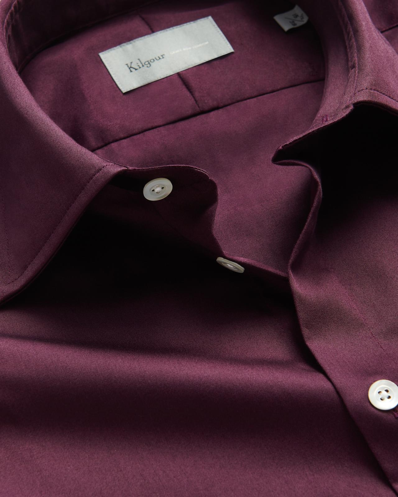 Kilgour Purple Tailored Fit Shirt Cotton-MALFORD OF LONDON SAVILE ROW MENSWEAR OUTLET