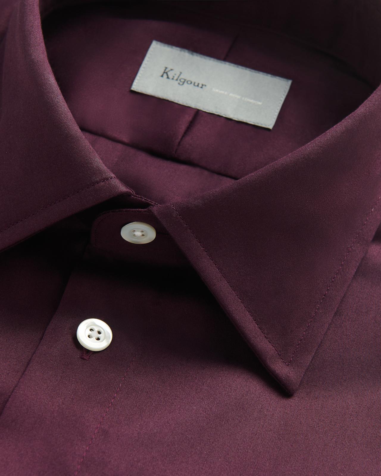 Kilgour Purple Tailored Fit Shirt Cotton-MALFORD OF LONDON SAVILE ROW MENSWEAR OUTLET