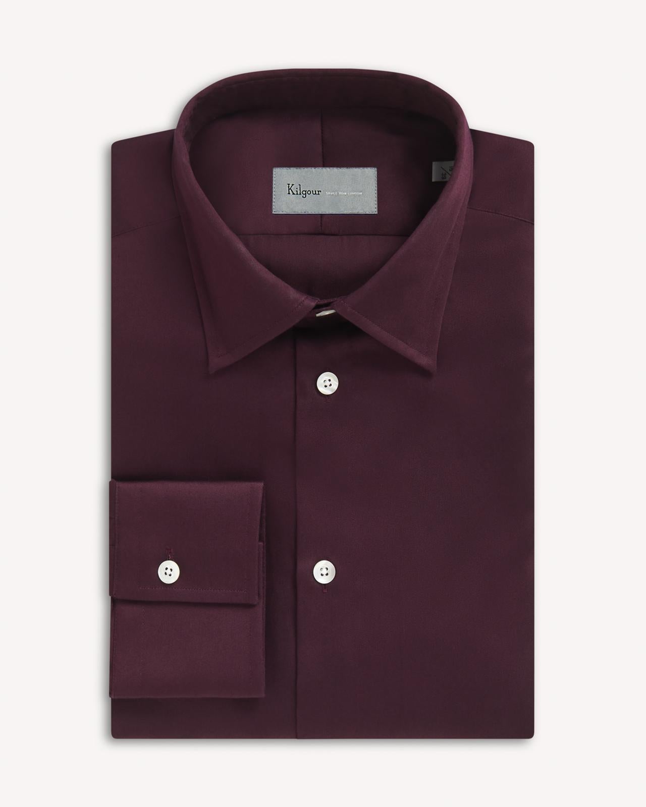 Kilgour Purple Tailored Fit Shirt Cotton-MALFORD OF LONDON SAVILE ROW MENSWEAR OUTLET