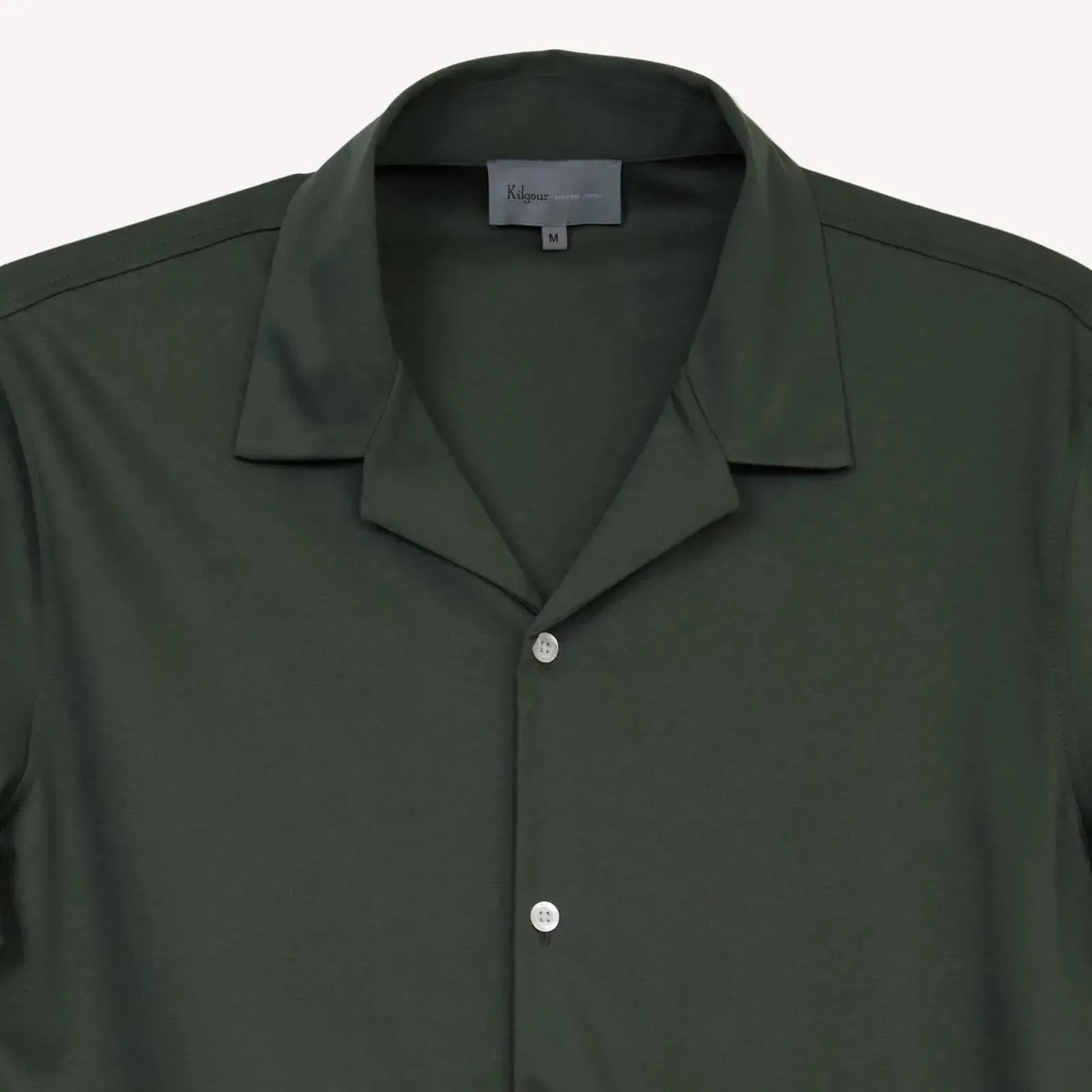 Kilgour Resort Fit Short Sleeve Shirt Green-MALFORD OF LONDON SAVILE ROW MENSWEAR OUTLET