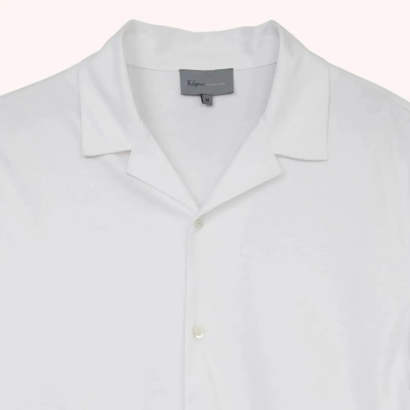 Kilgour Resort Fit Short Sleeve Shirt White-MALFORD OF LONDON SAVILE ROW MENSWEAR OUTLET