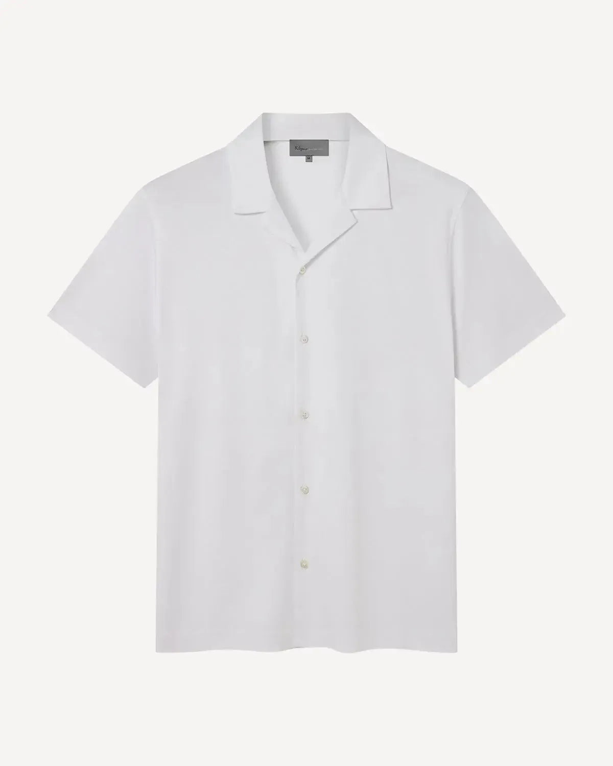 Kilgour Resort Fit Short Sleeve Shirt White-MALFORD OF LONDON SAVILE ROW MENSWEAR OUTLET