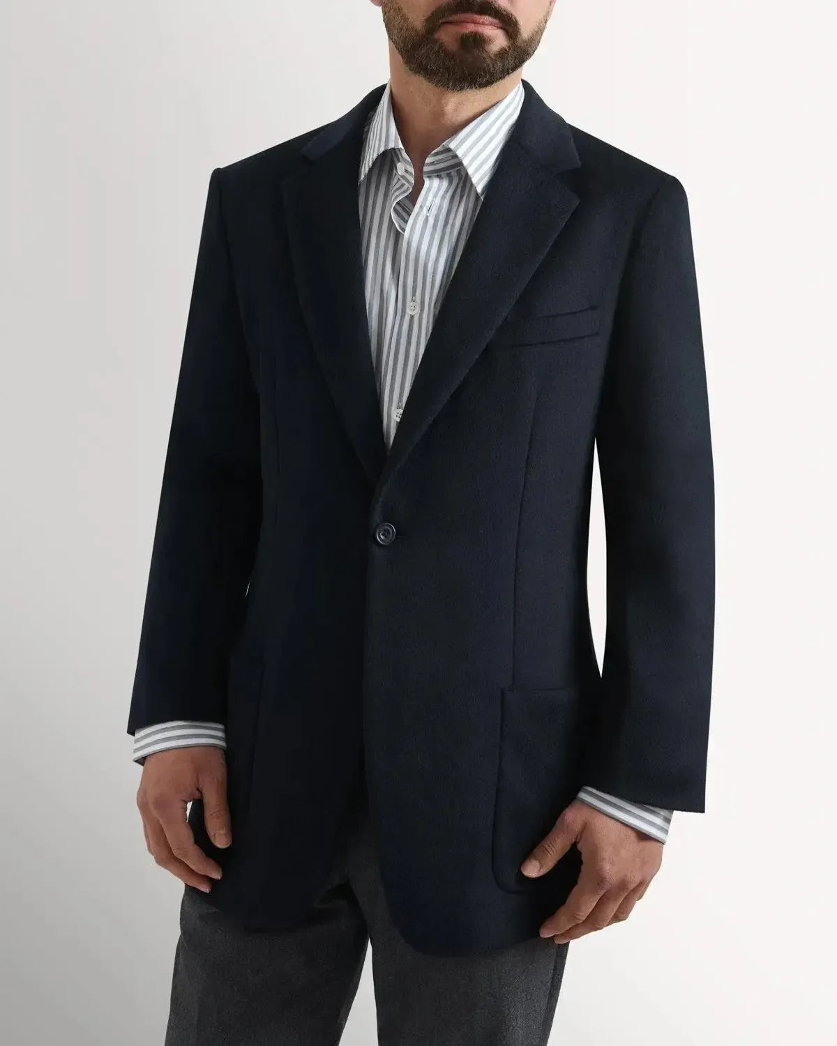 Kilgour SB Classic Cashmere Mix JKT - Navy-MALFORD OF LONDON SAVILE ROW MENSWEAR OUTLET