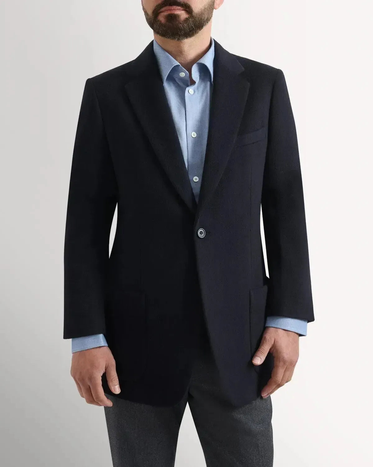 Kilgour SB Classic Wool JKT Navy-MALFORD OF LONDON SAVILE ROW MENSWEAR OUTLET