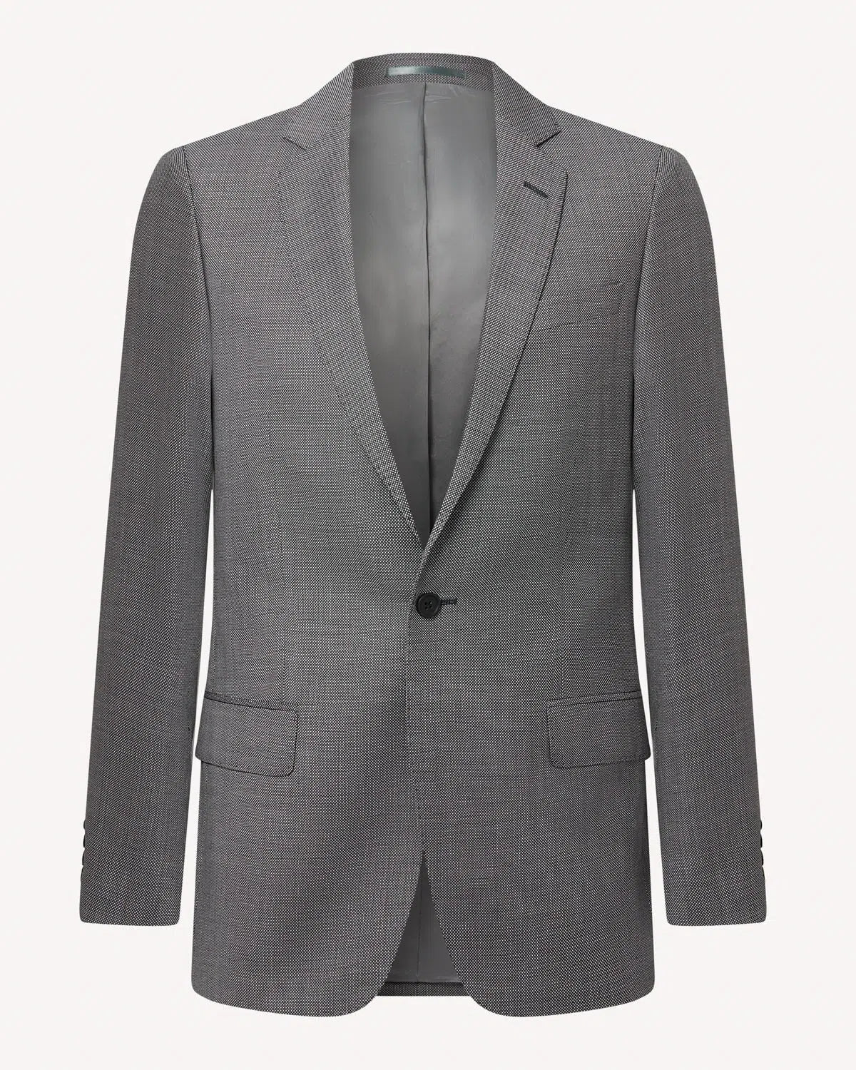 Kilgour SB1 KG Single Breasted Birdseye Suit Grey-MALFORD OF LONDON SAVILE ROW MENSWEAR OUTLET