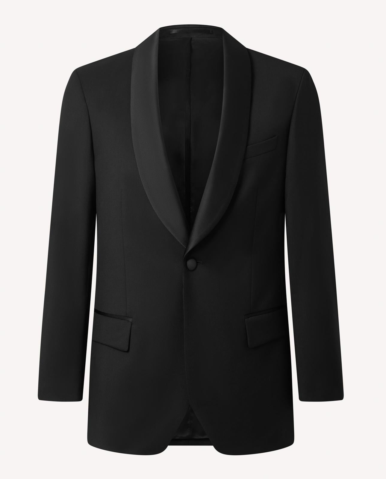 Kilgour Shawl Lapel Dinner Suit Black-MALFORD OF LONDON SAVILE ROW MENSWEAR OUTLET