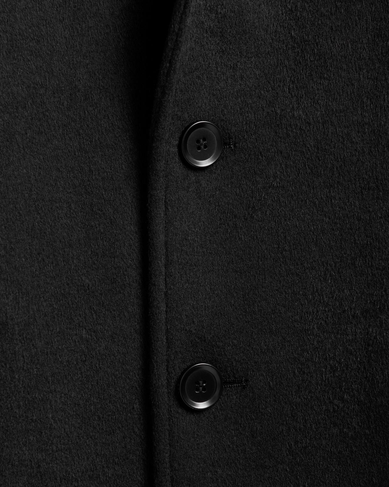 Kilgour Single Breasted Mid Length Overcoat Black-MALFORD OF LONDON SAVILE ROW MENSWEAR OUTLET