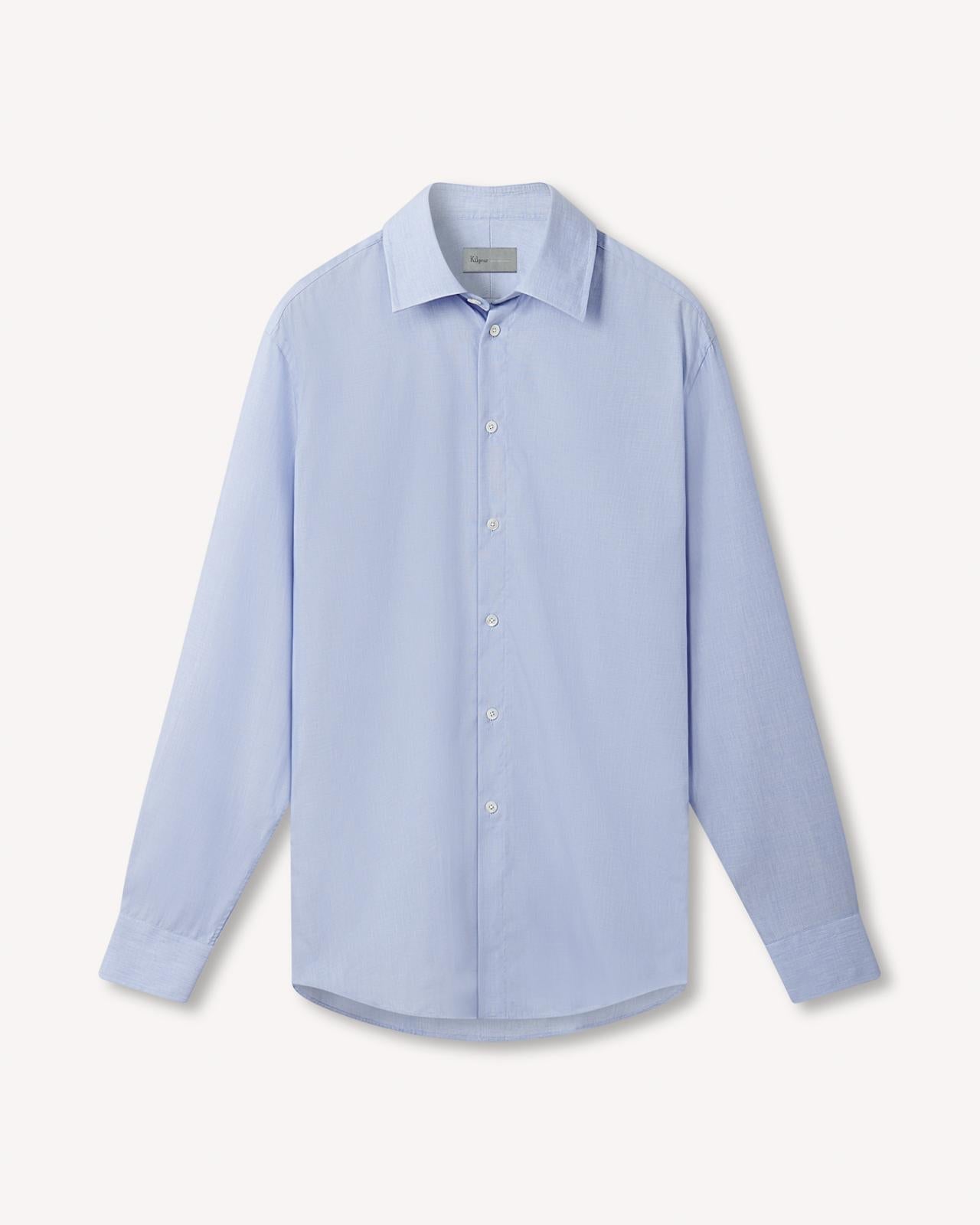 Kilgour Sky Tailored Fit Shirt Cotton-MALFORD OF LONDON SAVILE ROW MENSWEAR OUTLET