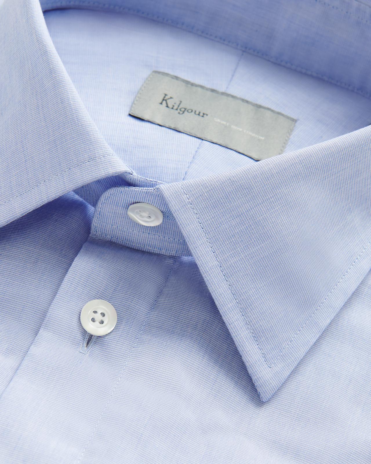 Kilgour Sky Tailored Fit Shirt Cotton-MALFORD OF LONDON SAVILE ROW MENSWEAR OUTLET