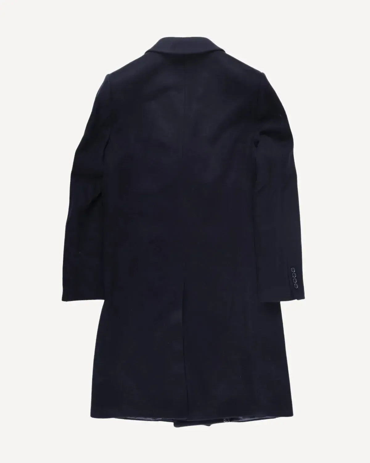 Kilgour Wool Cashmere Peak Lapel Overcoat-NAVY-MALFORD OF LONDON SAVILE ROW MENSWEAR OUTLET