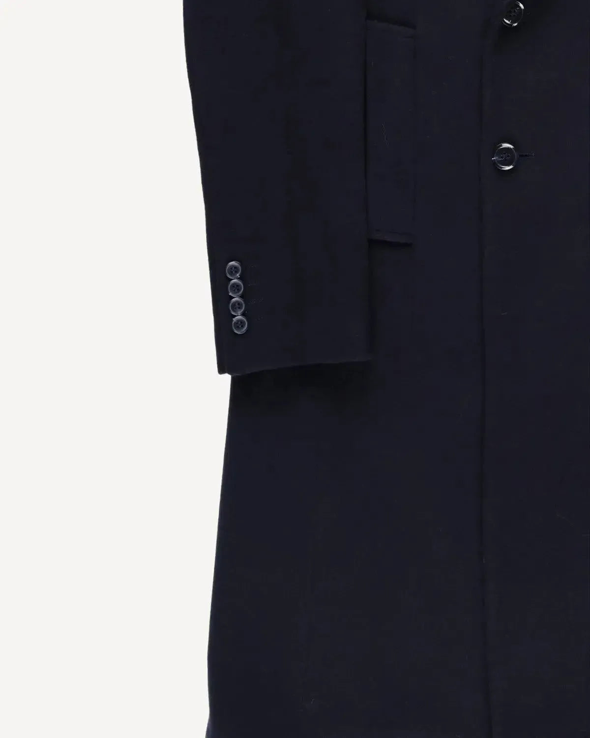 Kilgour Wool Cashmere Peak Lapel Overcoat-NAVY-MALFORD OF LONDON SAVILE ROW MENSWEAR OUTLET