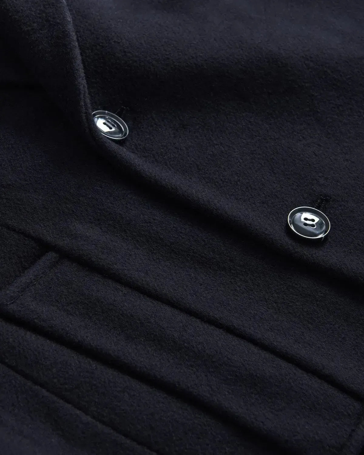 Kilgour Wool Cashmere Peak Lapel Overcoat-NAVY-MALFORD OF LONDON SAVILE ROW MENSWEAR OUTLET
