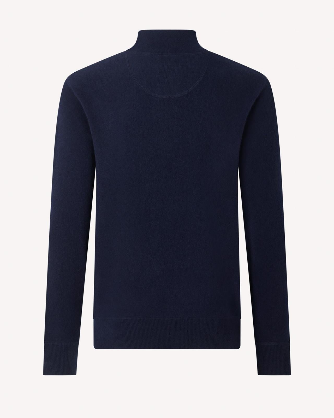 Kilgour Wool/Cashmere Mix Roll Neck Jumper Savile Row Navy-MALFORD OF LONDON SAVILE ROW MENSWEAR OUTLET