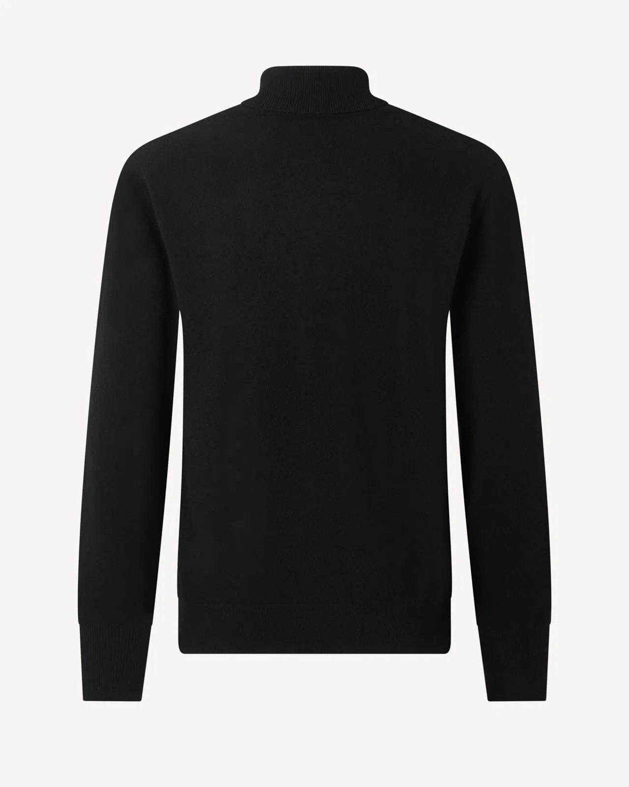 Kilgour Wool/Cashmere Mix Turtle Neck Jumper Patent Black-MALFORD OF LONDON SAVILE ROW MENSWEAR OUTLET