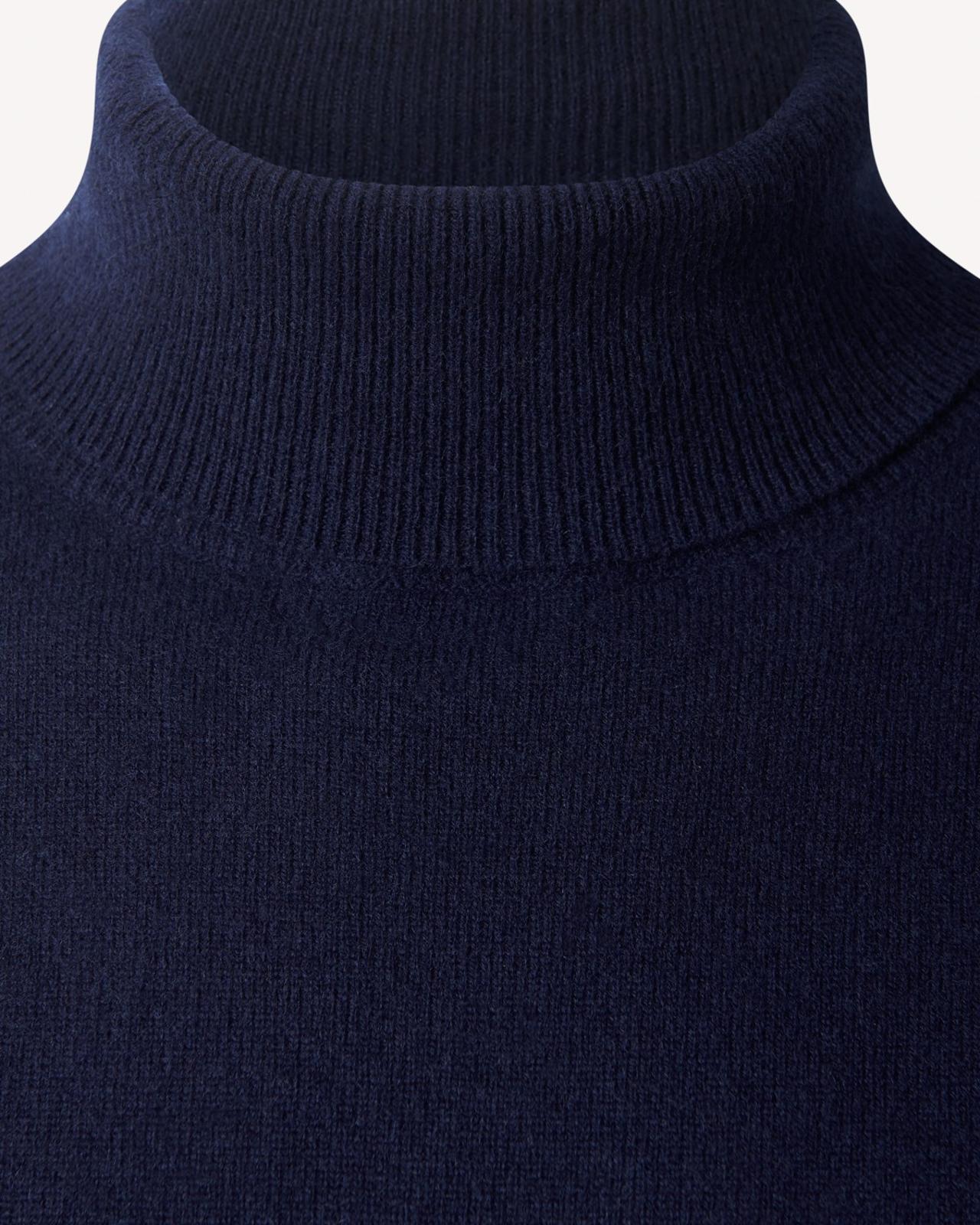 Kilgour Wool/Cashmere Mix Turtle Neck Jumper Savile Row Navy-MALFORD OF LONDON SAVILE ROW MENSWEAR OUTLET