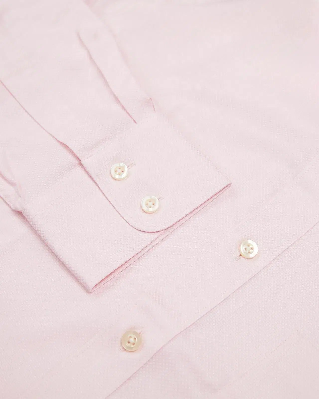 Light Pink Slim Fit Link Weave Shirt-MALFORD OF LONDON SAVILE ROW MENSWEAR OUTLET