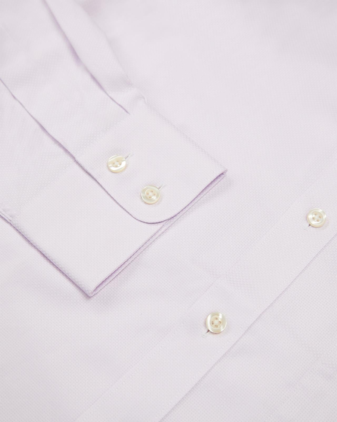 Lilac Slim Fit Link Weave Shirt-MALFORD OF LONDON SAVILE ROW MENSWEAR OUTLET