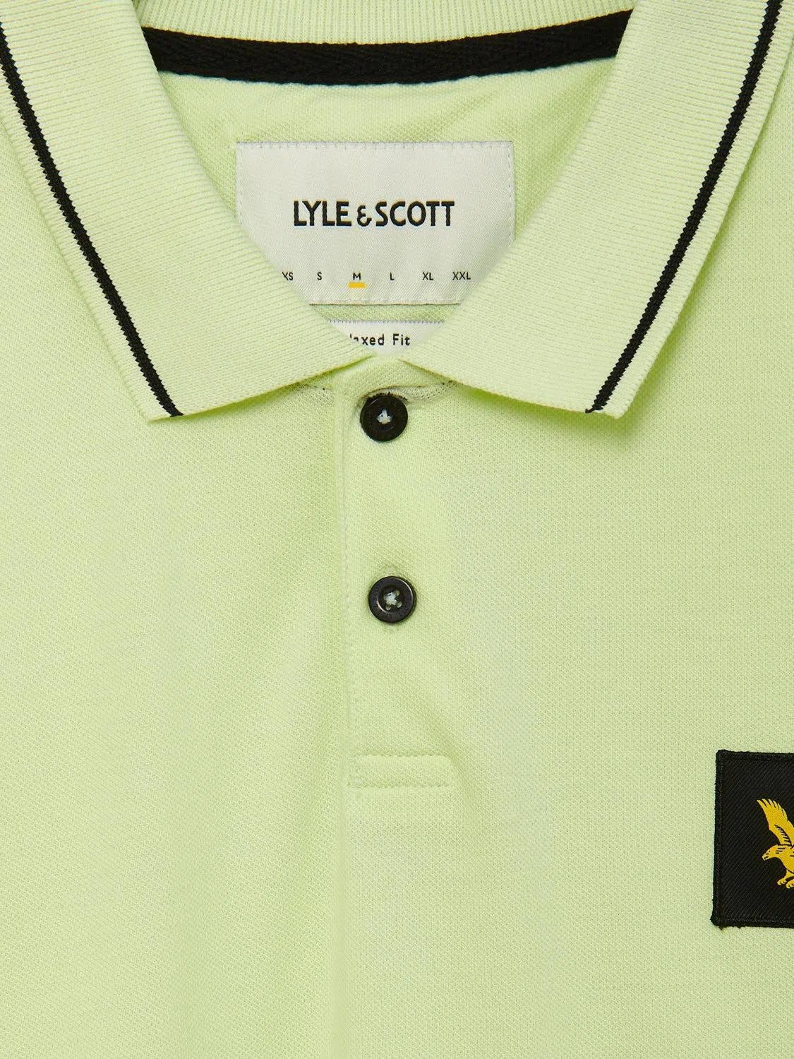 Lyle & Scott Mens Tipped Polo Shirt Lucid Green-MALFORD OF LONDON SAVILE ROW MENSWEAR OUTLET