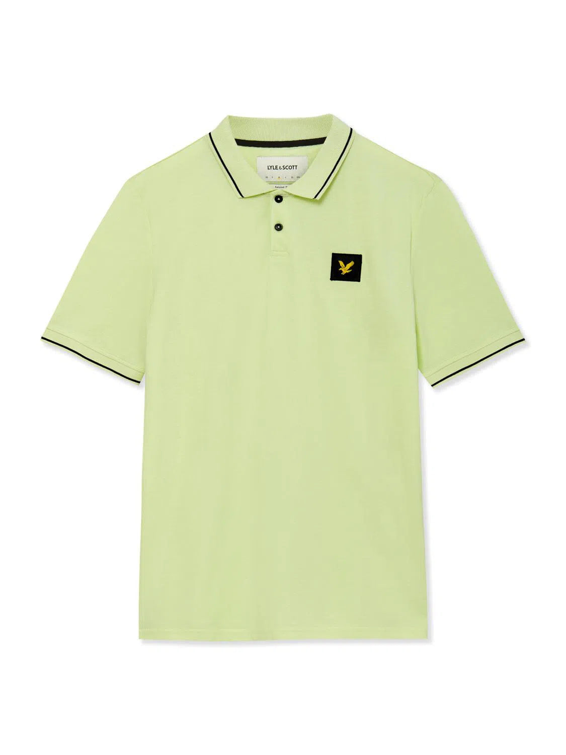 Lyle & Scott Mens Tipped Polo Shirt Lucid Green-MALFORD OF LONDON SAVILE ROW MENSWEAR OUTLET