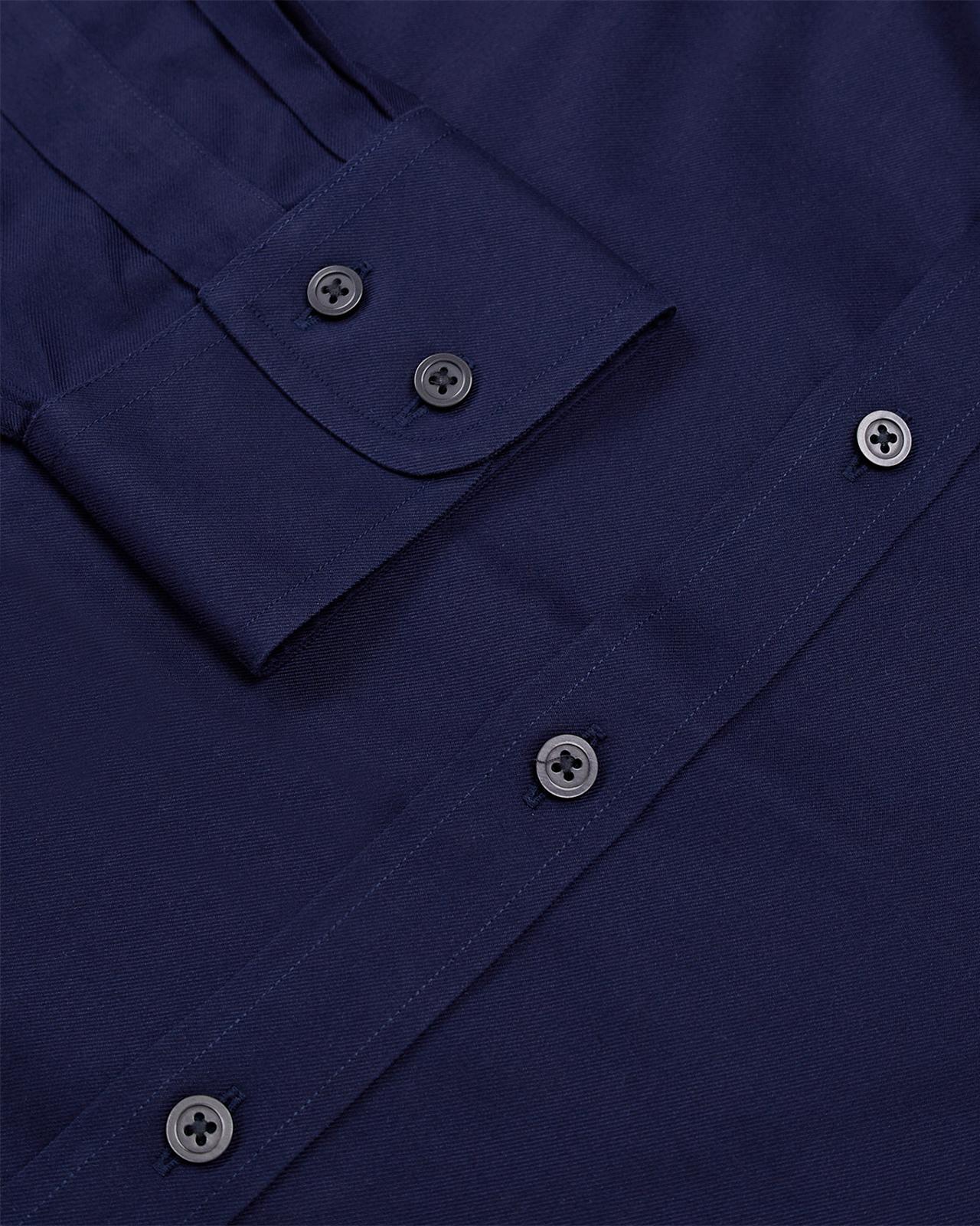 Navy Classic Fit Shirt-MALFORD OF LONDON SAVILE ROW MENSWEAR OUTLET