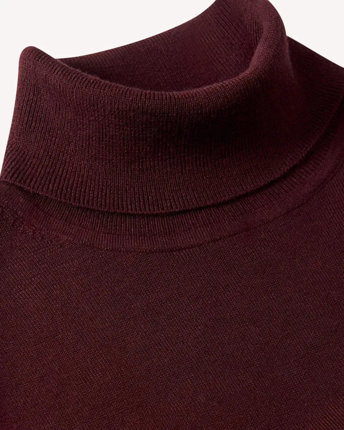 RJ Merino Wool Roll Neck BURGUNDY-MALFORD OF LONDON SAVILE ROW MENSWEAR OUTLET