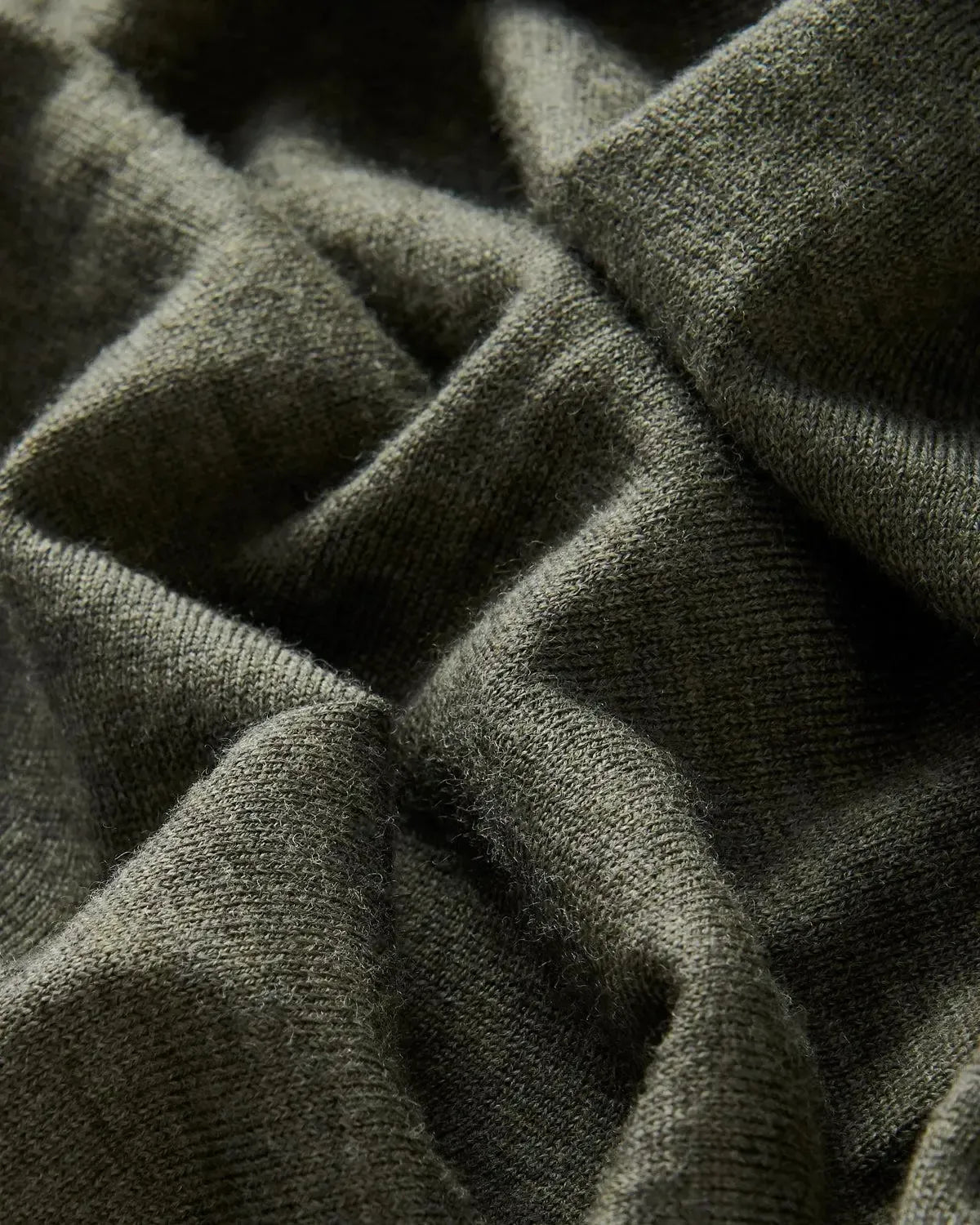 Richard James 1/4 Zip Merino Wool Knit Loden Green-MALFORD OF LONDON SAVILE ROW MENSWEAR OUTLET