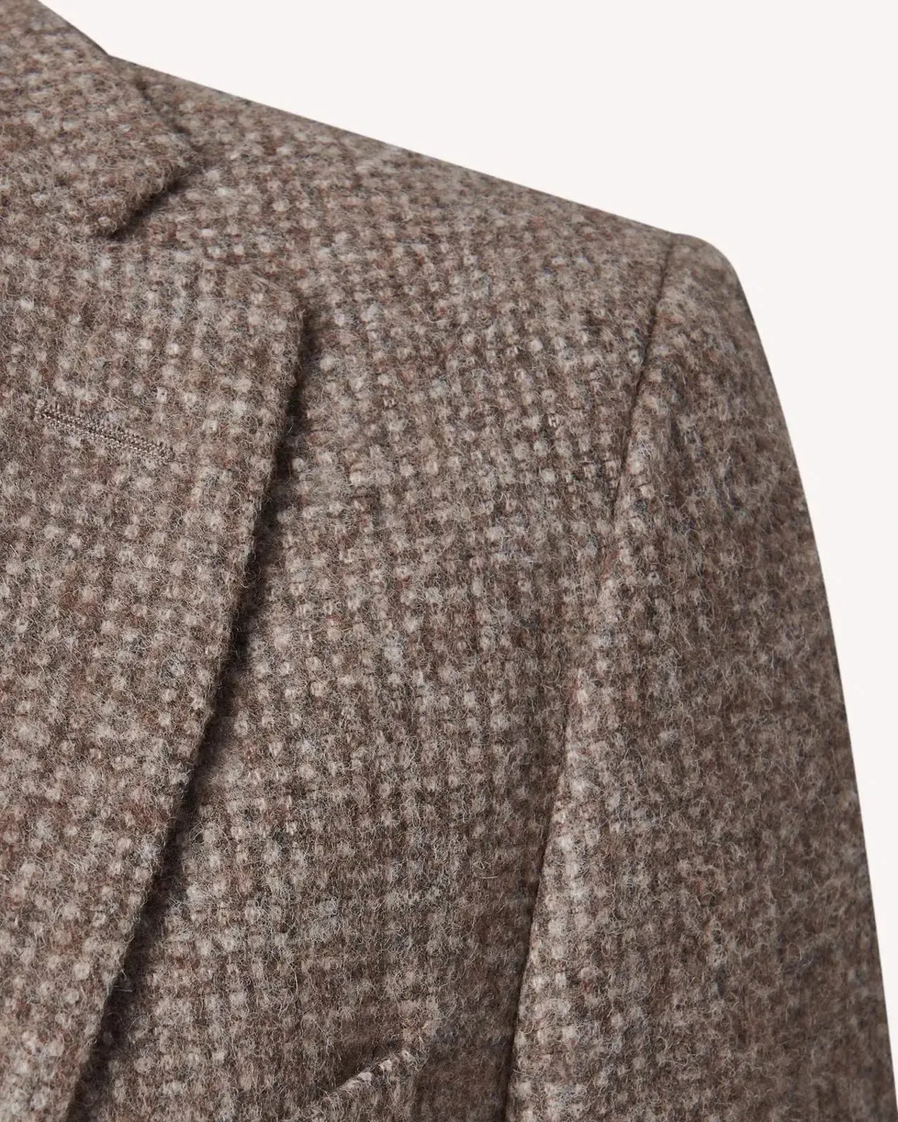 Richard James 3 Button Alpaca Textured Weave Jacket Brown-MALFORD OF LONDON SAVILE ROW MENSWEAR OUTLET
