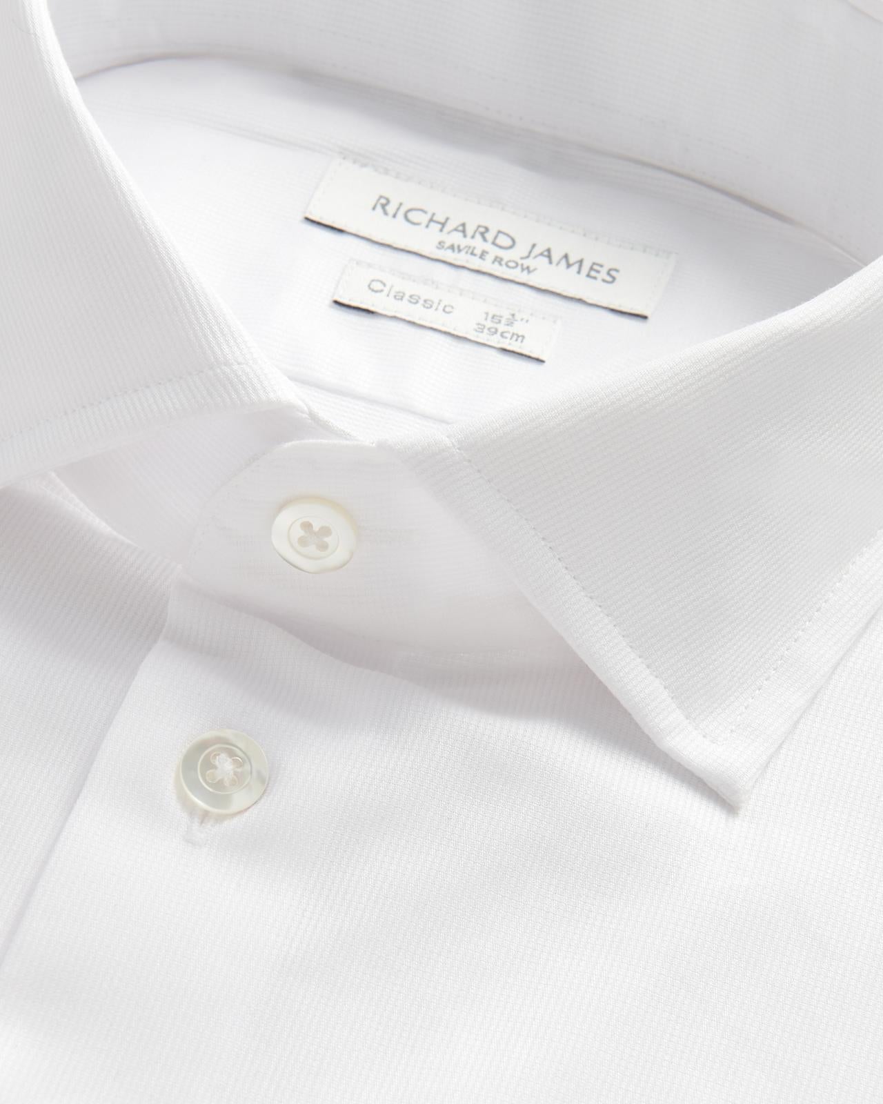 Richard James Cotton Shirt White-MALFORD OF LONDON SAVILE ROW MENSWEAR OUTLET