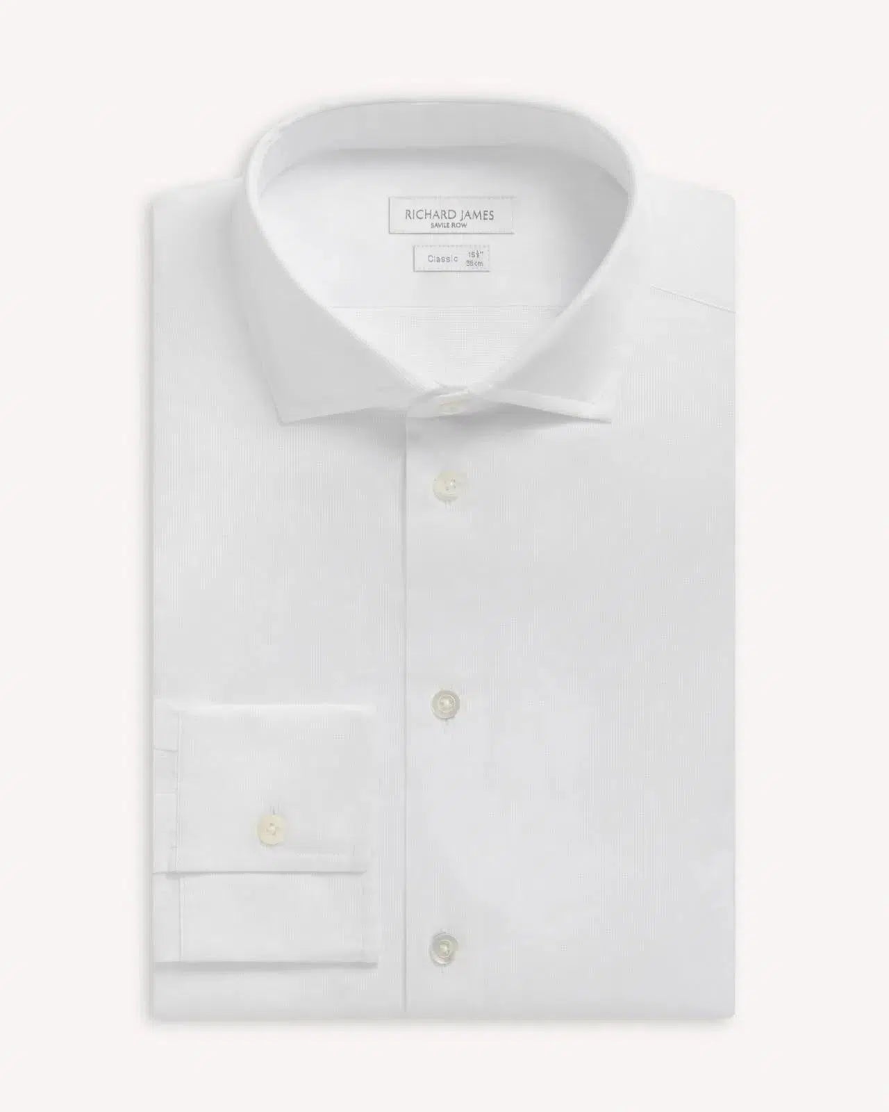 Richard James Cotton Shirt White-MALFORD OF LONDON SAVILE ROW MENSWEAR OUTLET