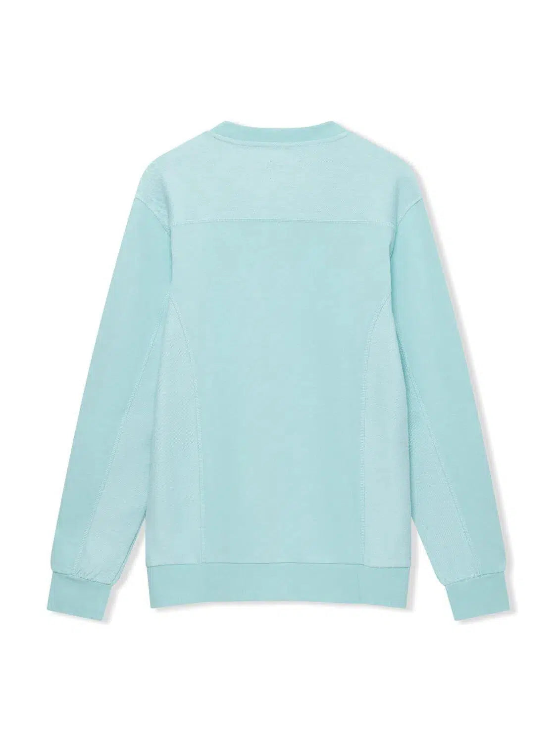 Richard James Crew Neck Sweatshirt Aqua-MALFORD OF LONDON SAVILE ROW MENSWEAR OUTLET