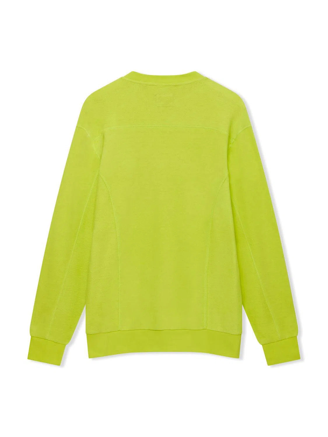 Richard James Crew Neck Sweatshirt Bright Lime-MALFORD OF LONDON SAVILE ROW MENSWEAR OUTLET