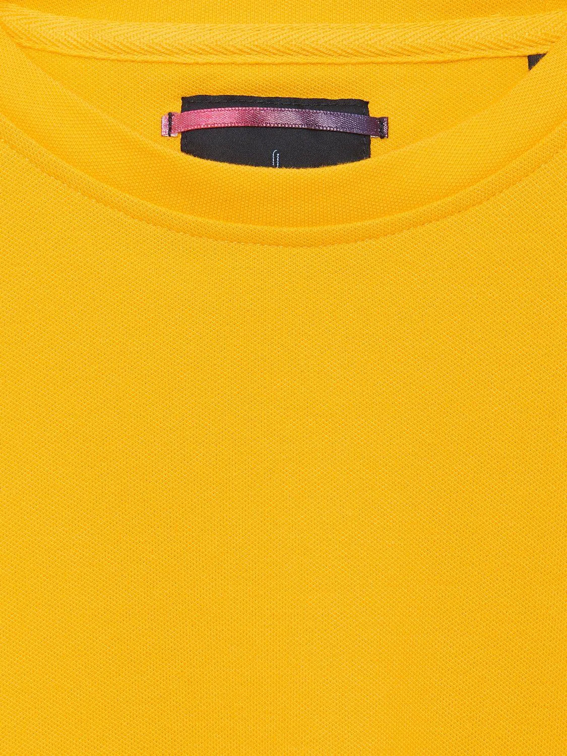 Richard James Crew Pique T-Shirt - Egg Yolk-MALFORD OF LONDON SAVILE ROW MENSWEAR OUTLET