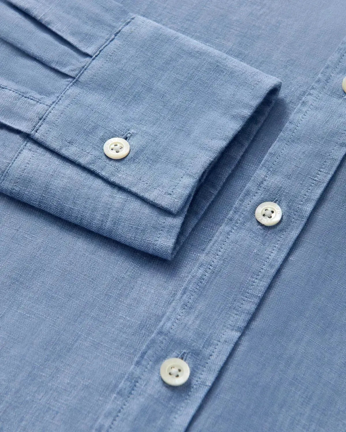 Richard James Denim Linen Shirt-MALFORD OF LONDON SAVILE ROW MENSWEAR OUTLET