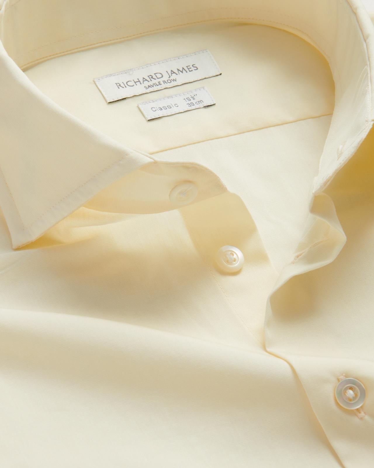 Richard James Ivory Shirt Cotton-MALFORD OF LONDON SAVILE ROW MENSWEAR OUTLET