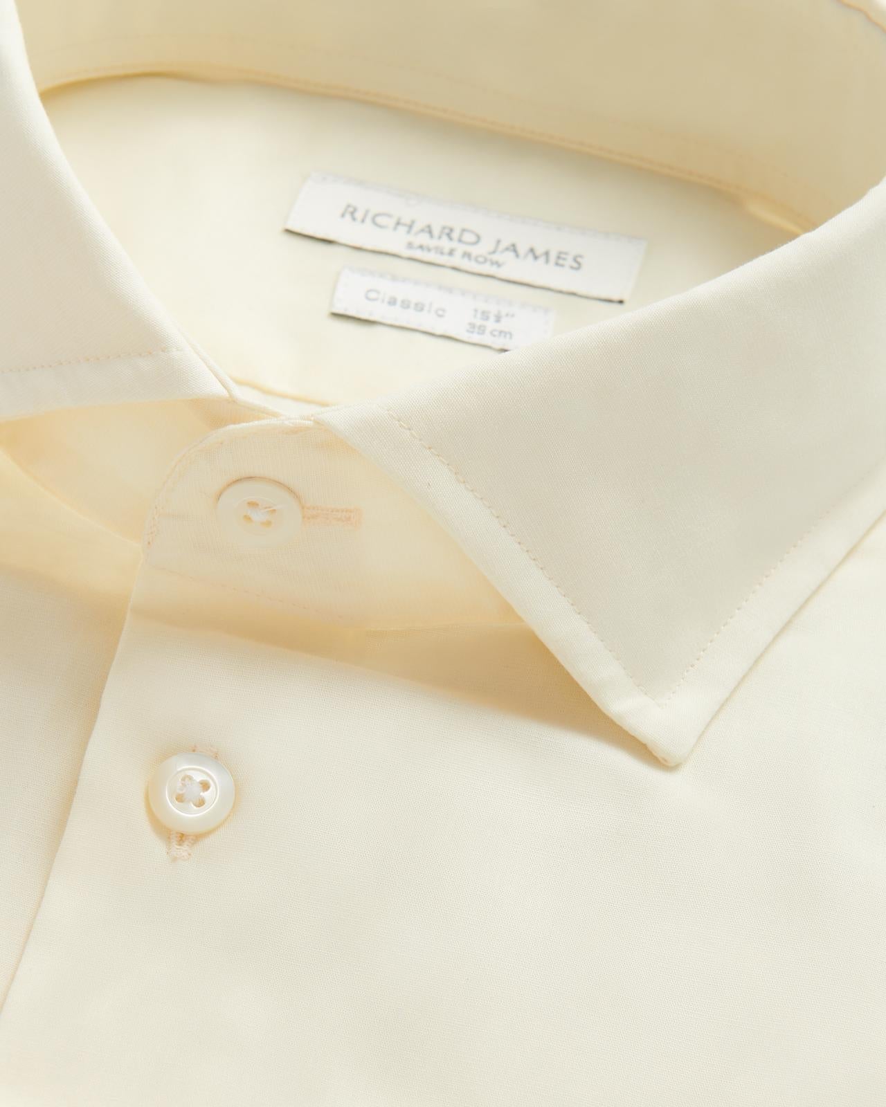 Richard James Ivory Shirt Cotton-MALFORD OF LONDON SAVILE ROW MENSWEAR OUTLET