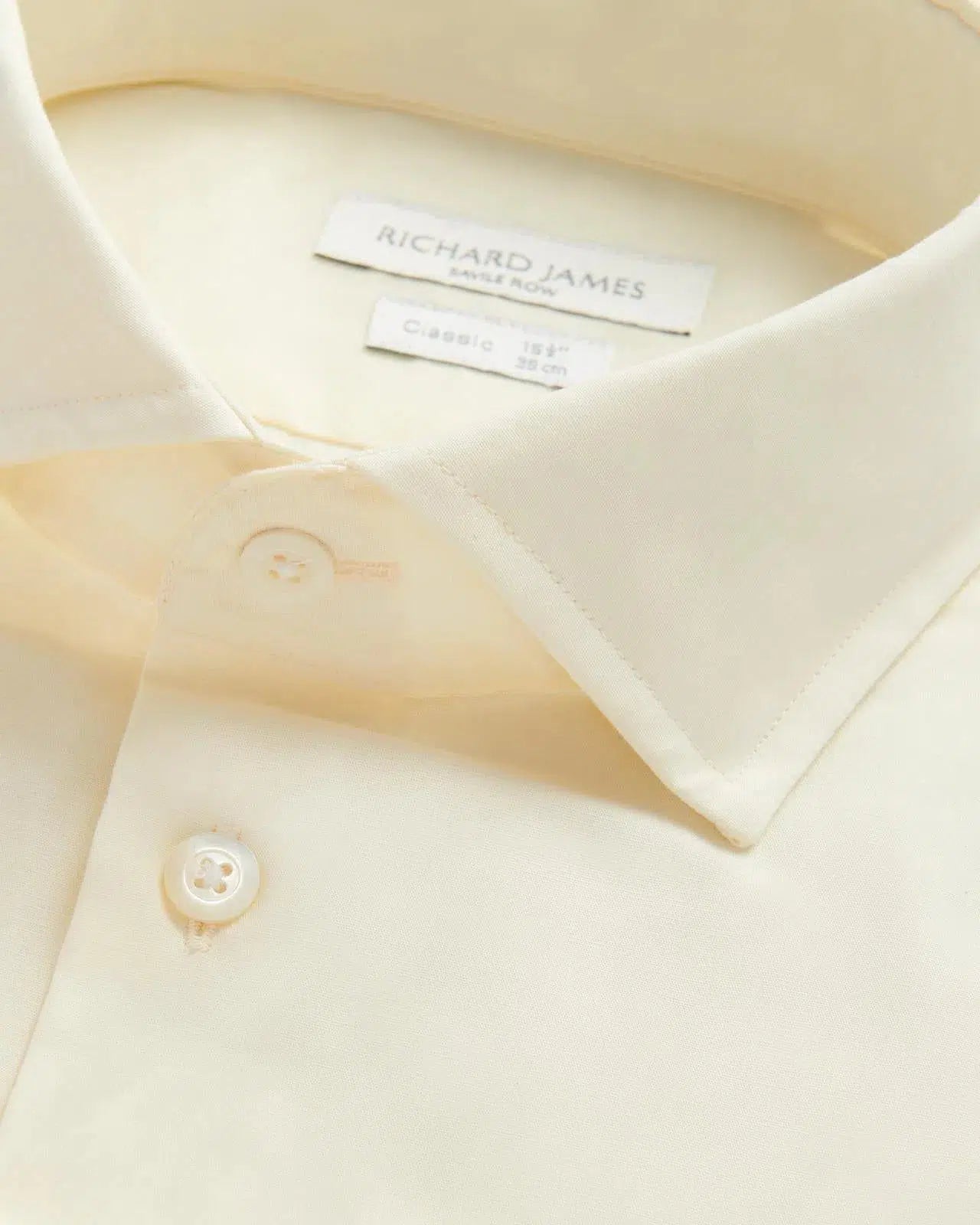 Richard James Ivory Shirt Cotton-MALFORD OF LONDON SAVILE ROW MENSWEAR OUTLET