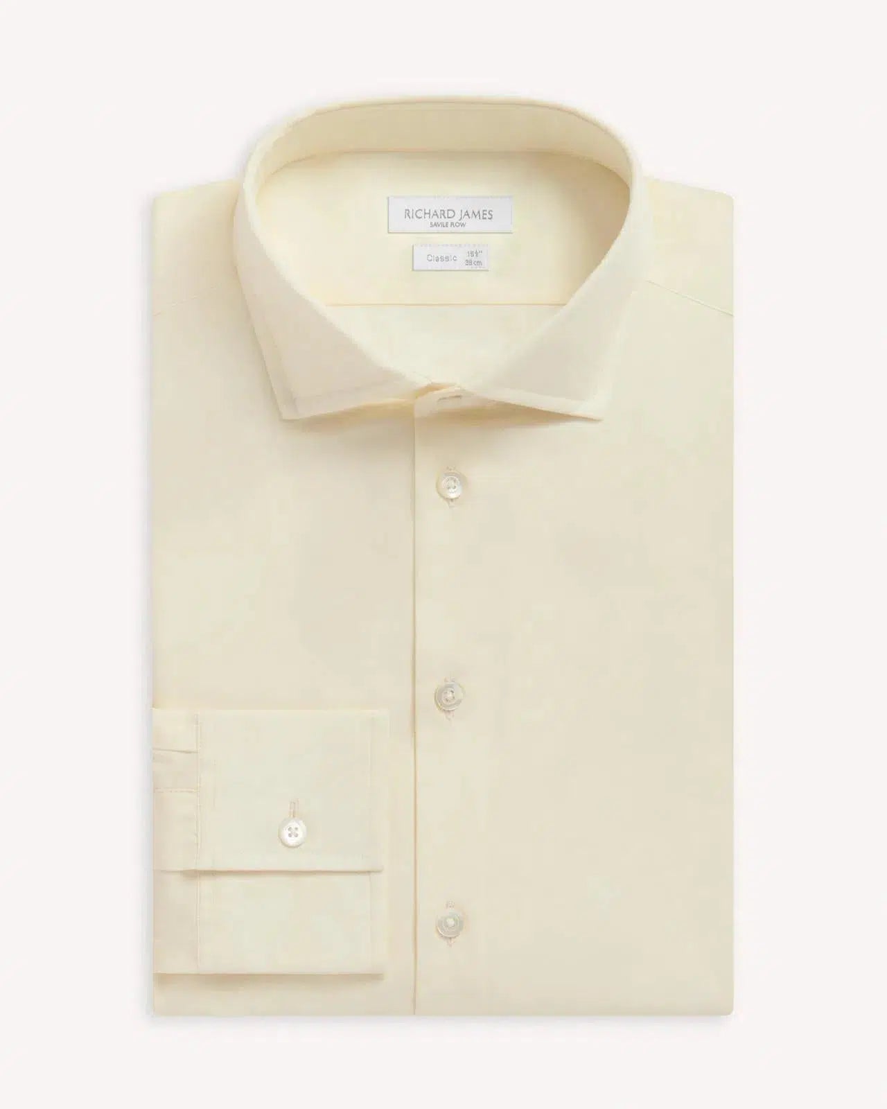 Richard James Ivory Shirt Cotton-MALFORD OF LONDON SAVILE ROW MENSWEAR OUTLET