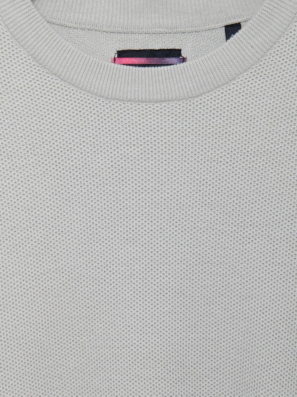 Richard James L/S Crew Knit Dove Grey/Lilac-MALFORD OF LONDON SAVILE ROW MENSWEAR OUTLET