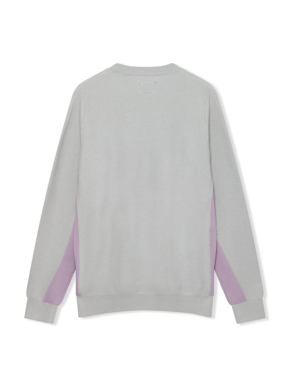 Richard James L/S Crew Knit Dove Grey/Lilac-MALFORD OF LONDON SAVILE ROW MENSWEAR OUTLET