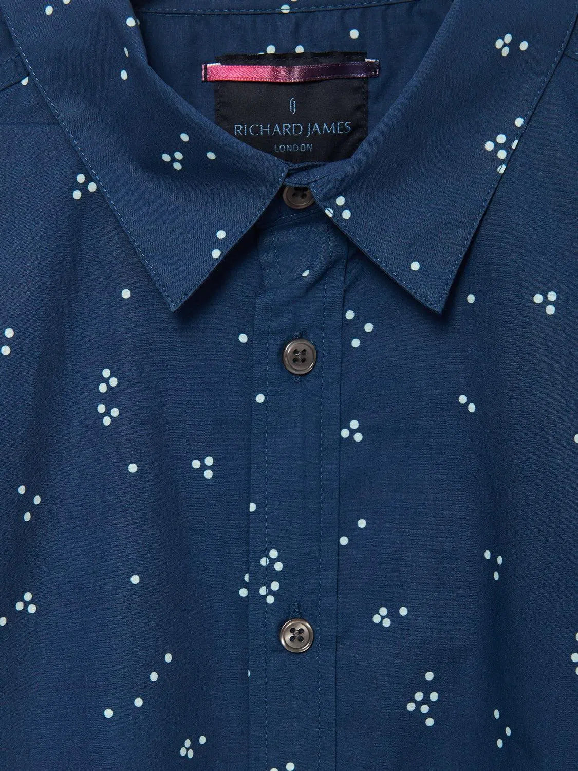 Richard James L/S Shirt Random Dots-MALFORD OF LONDON SAVILE ROW MENSWEAR OUTLET