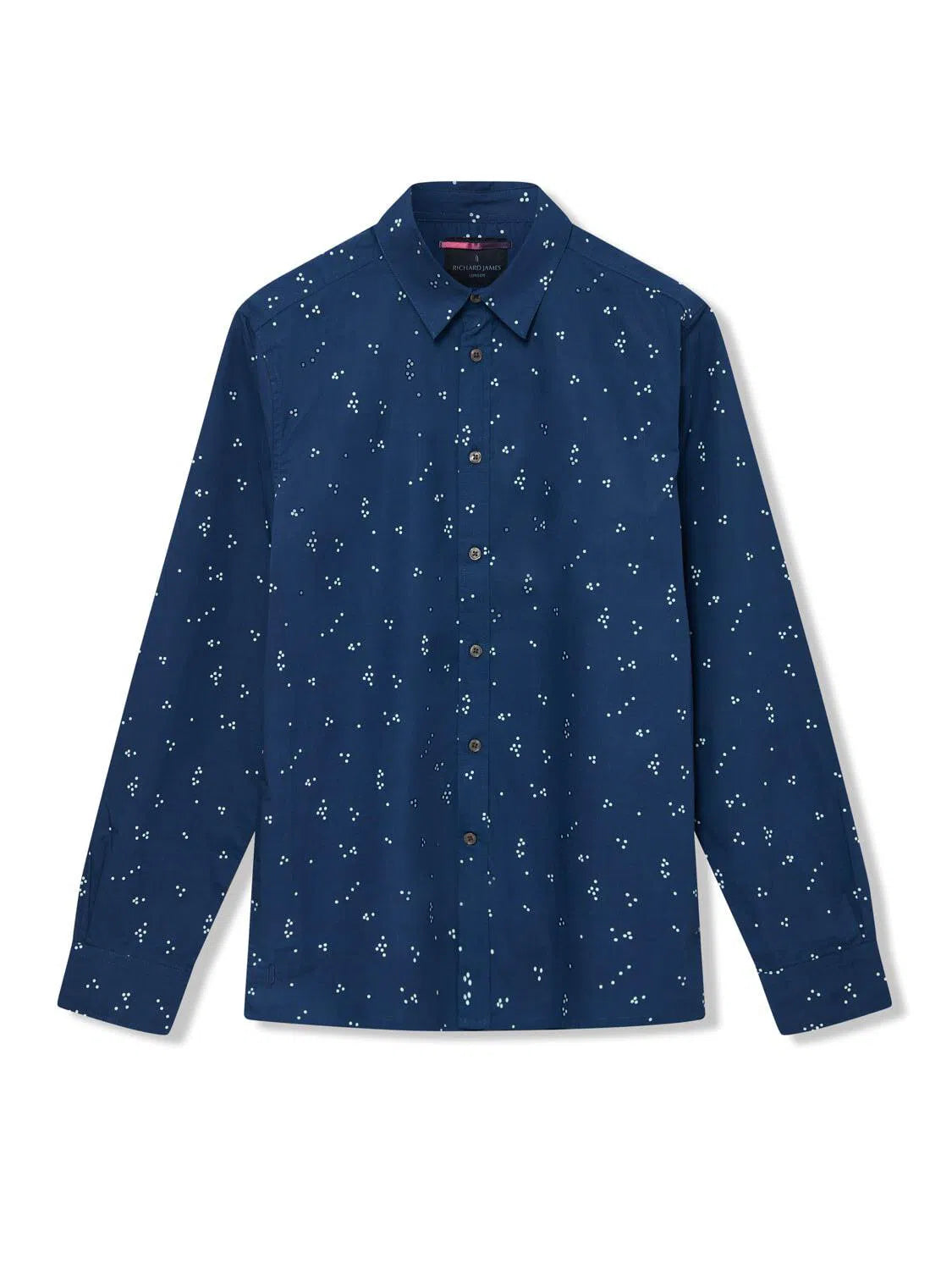 Richard James L/S Shirt Random Dots-MALFORD OF LONDON SAVILE ROW MENSWEAR OUTLET