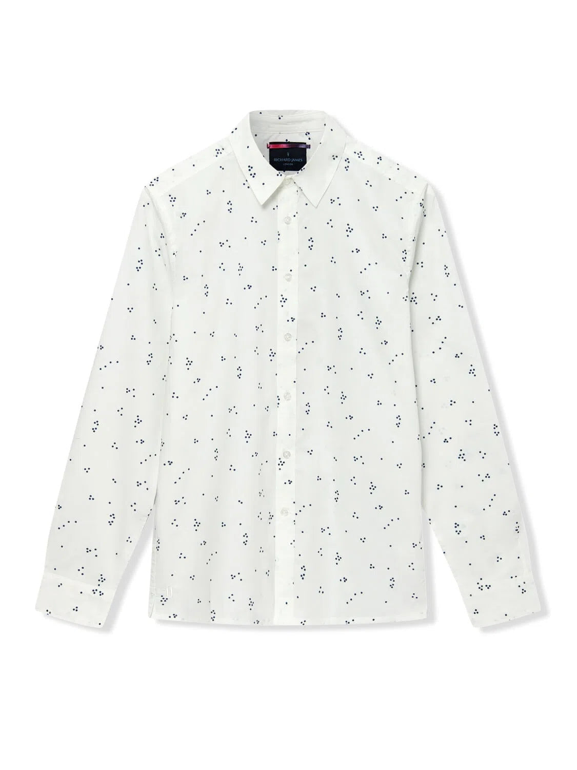 Richard James L/S Shirt Random Dots-MALFORD OF LONDON SAVILE ROW MENSWEAR OUTLET