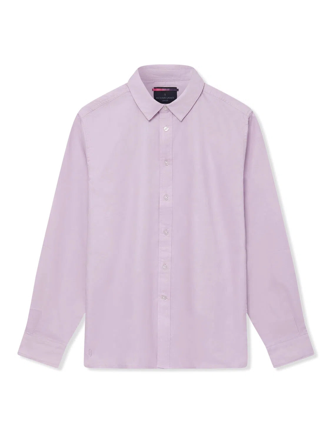 Richard James L/S Shirt Solid - Lilac-MALFORD OF LONDON SAVILE ROW MENSWEAR OUTLET