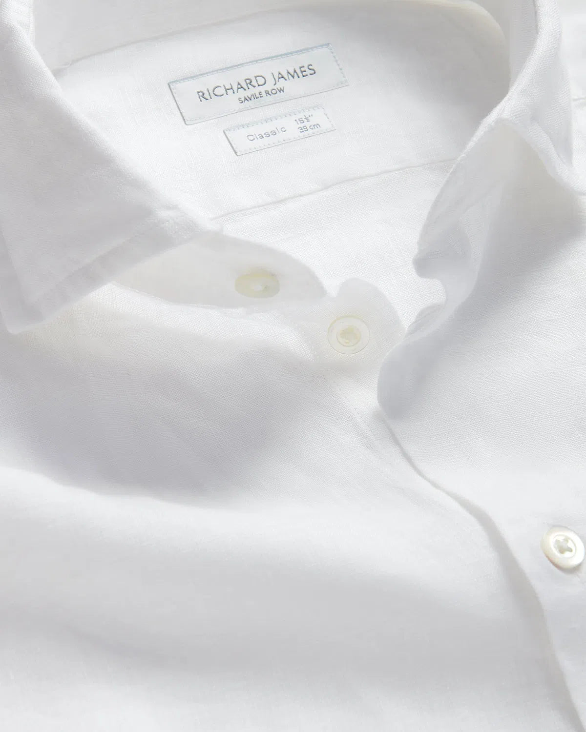 Richard James Linen Shirt White-MALFORD OF LONDON SAVILE ROW MENSWEAR OUTLET