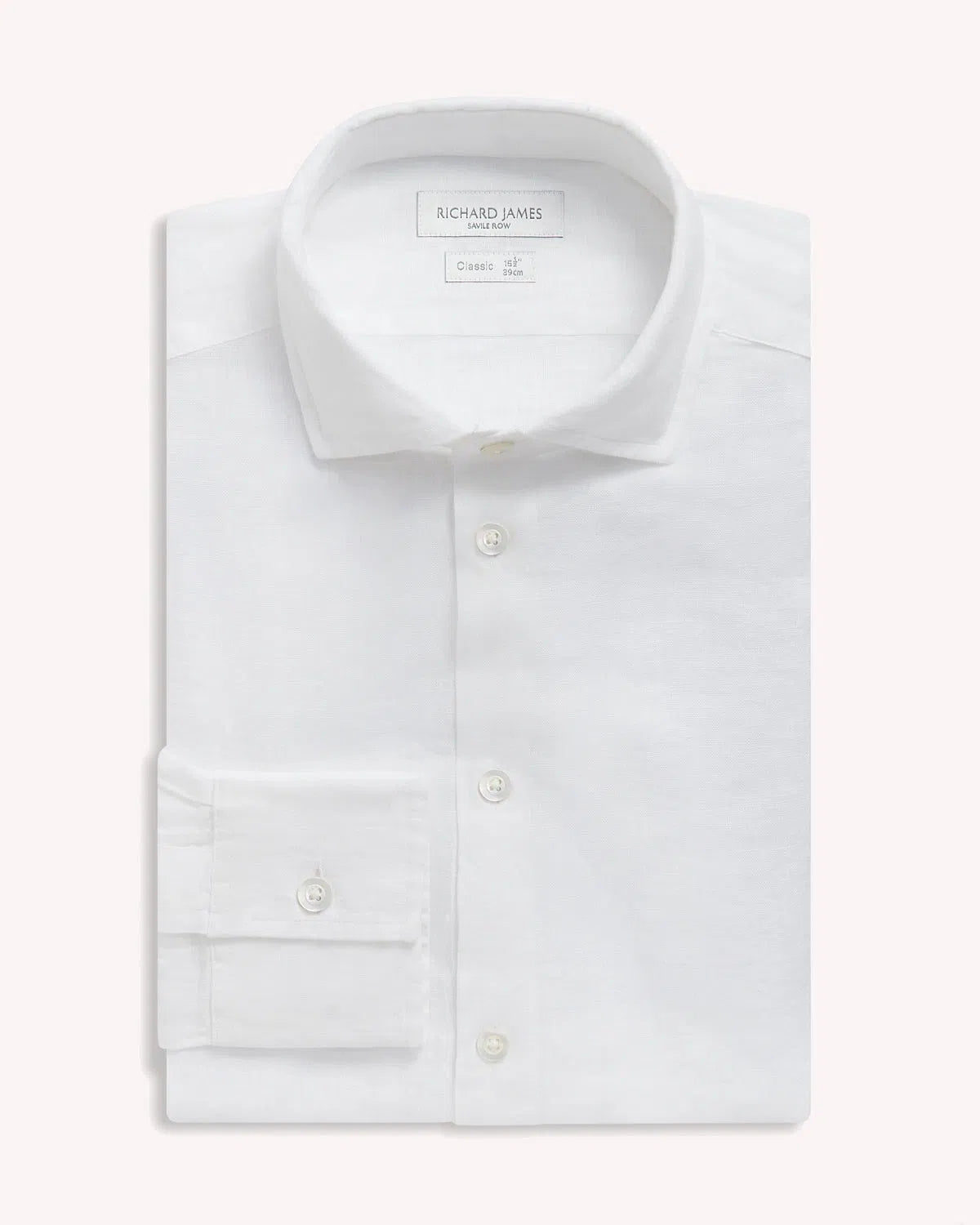 Richard James Linen Shirt White-MALFORD OF LONDON SAVILE ROW MENSWEAR OUTLET