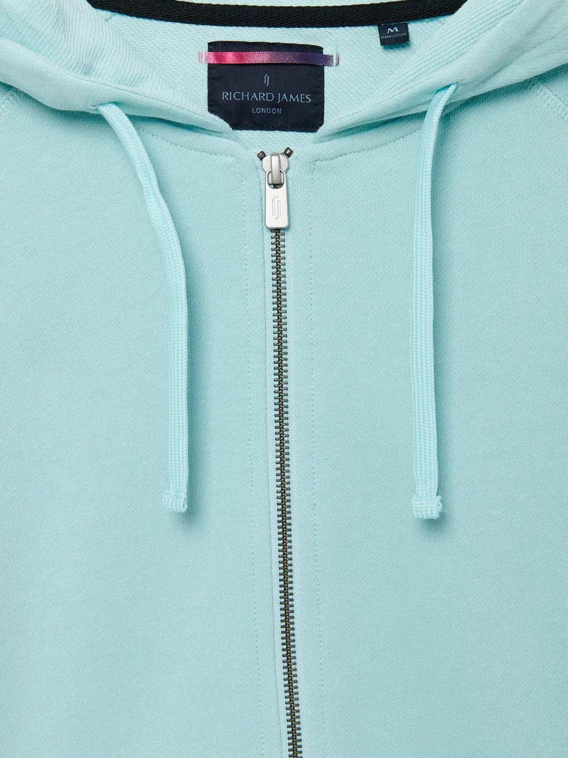 Richard James Lounge Hoodie Aqua-MALFORD OF LONDON SAVILE ROW MENSWEAR OUTLET