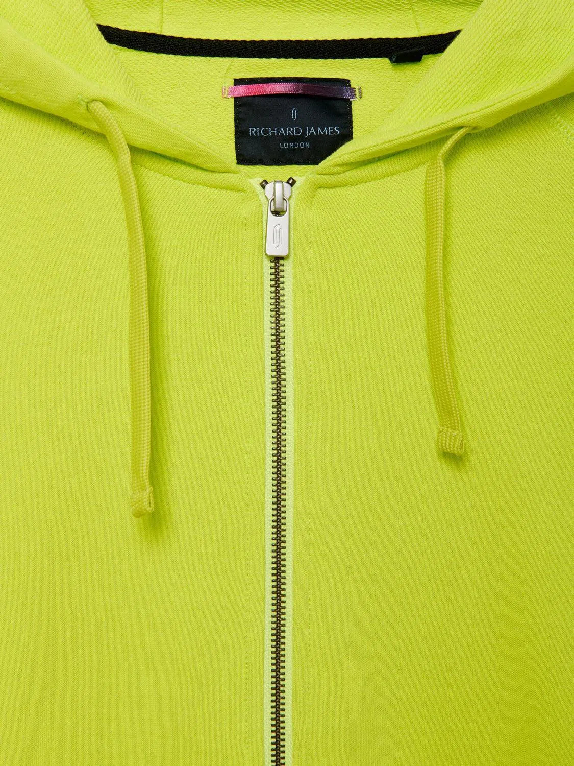 Richard James Lounge Hoodie Bright Lime-MALFORD OF LONDON SAVILE ROW MENSWEAR OUTLET