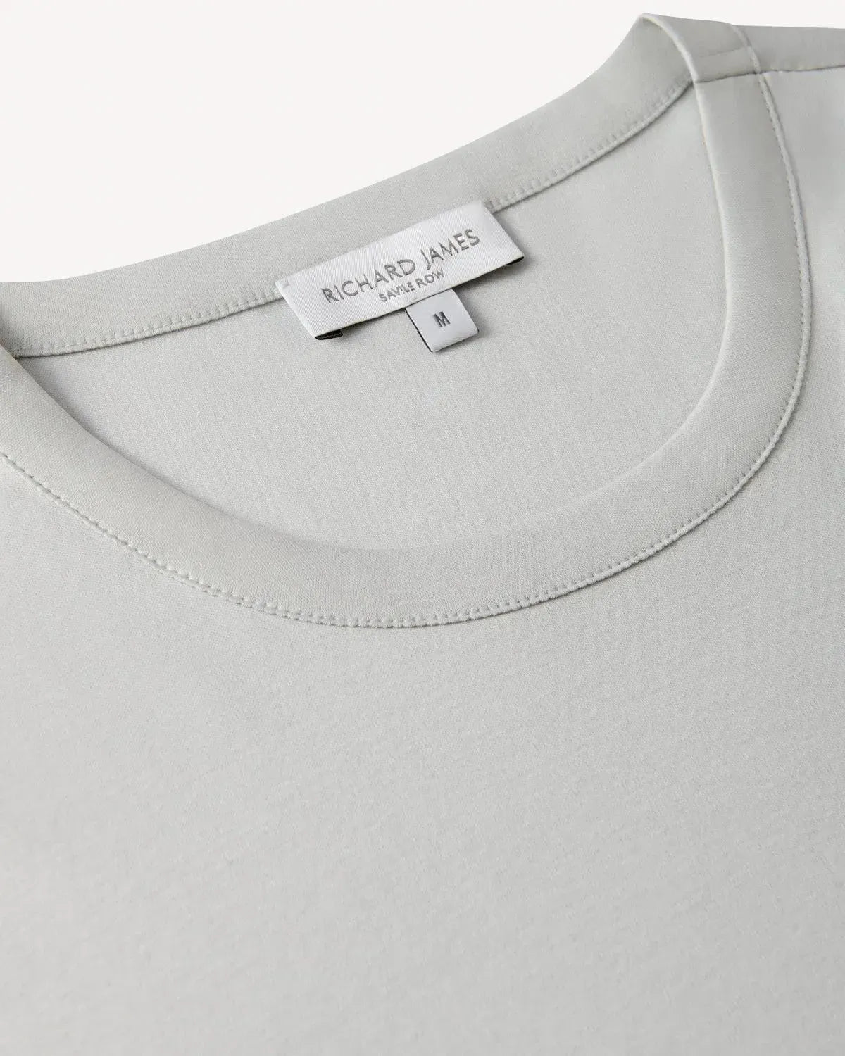 Richard James Mercerised Cotton T-Shirt Dove Grey-MALFORD OF LONDON SAVILE ROW MENSWEAR OUTLET