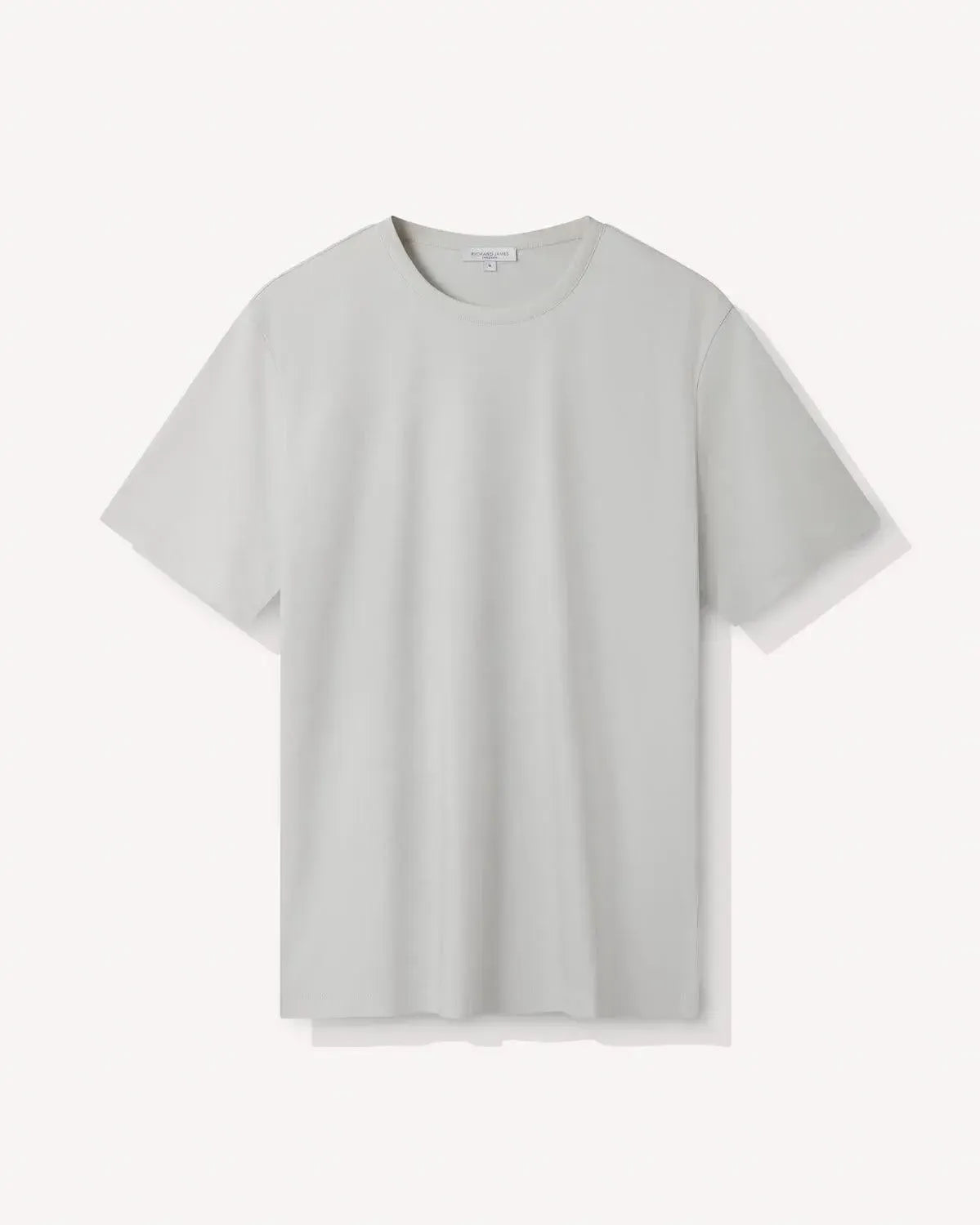 Richard James Mercerised Cotton T-Shirt Dove Grey-MALFORD OF LONDON SAVILE ROW MENSWEAR OUTLET